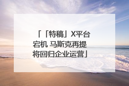 「特稿」X平台宕机 马斯克再提将回归企业运营