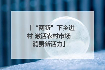 “两新”下乡进村 激活农村市场消费新活力