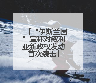 “伊斯兰国”宣称对叙利亚新政权发动首次袭击