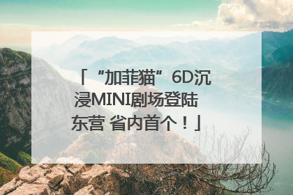 “加菲猫”6D沉浸MINI剧场登陆东营 省内首个！