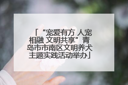 “宠爱有方 人宠相融 文明共享”青岛市市南区文明养犬主题实践活动举办