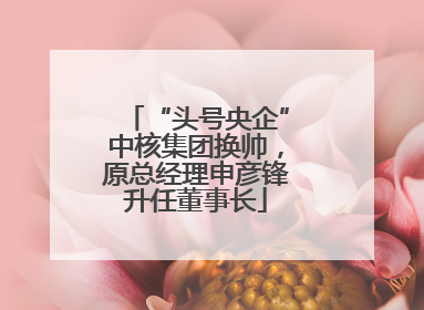 “头号央企”中核集团换帅，原总经理申彦锋升任董事长