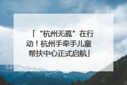 “杭州无孤”在行动！杭州手牵手儿童帮扶中心正式启航