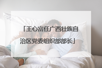 王心富任广西壮族自治区党委组织部部长