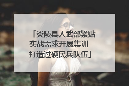 炎陵县人武部紧贴实战需求开展集训 打造过硬民兵队伍