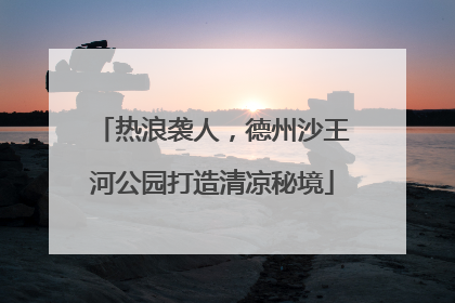 热浪袭人，德州沙王河公园打造清凉秘境