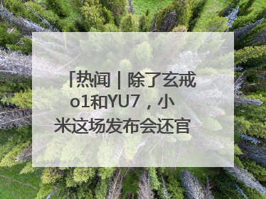 热闻｜除了玄戒o1和YU7，小米这场发布会还官宣了这些新品