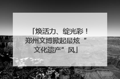 焕活力、绽光彩！郑州文博掀起最炫“文化遗产”风
