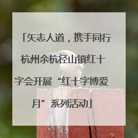 矢志人道，携手同行 杭州余杭径山镇红十字会开展“红十字博爱月”系列活动