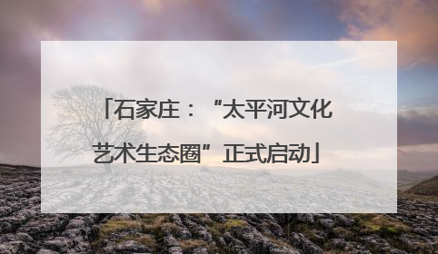 石家庄：“太平河文化艺术生态圈”正式启动
