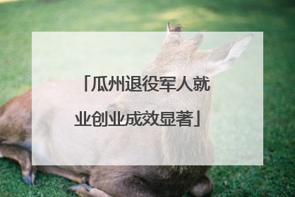 瓜州退役军人就业创业成效显著
