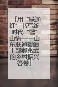 用“联通红”书写新时代“疆”山情——山东联通援疆干部郝兆武的乡村振兴答卷
