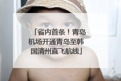 省内首条！青岛机场开通青岛至韩国清州直飞航线