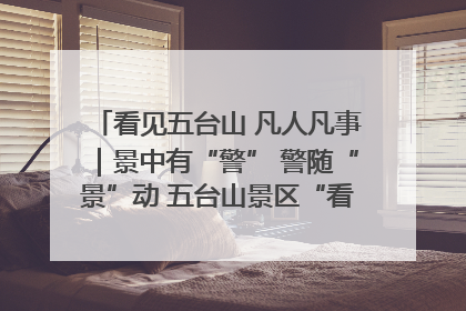 看见五台山 凡人凡事｜景中有“警” 警随“景”动 五台山景区“看得见”的平安守护