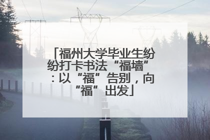 福州大学毕业生纷纷打卡书法“福墙”：以“福”告别，向“福”出发