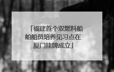 福建首个双燃料船舶船员培养见习点在厦门挂牌成立