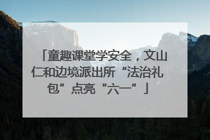 童趣课堂学安全，文山仁和边境派出所“法治礼包”点亮“六一”