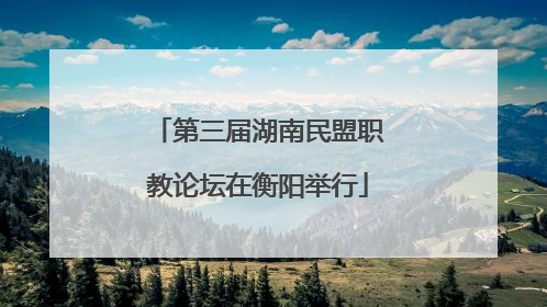 第三届湖南民盟职教论坛在衡阳举行