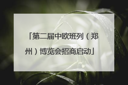 第二届中欧班列（郑州）博览会招商启动