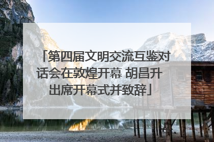 第四届文明交流互鉴对话会在敦煌开幕 胡昌升出席开幕式并致辞