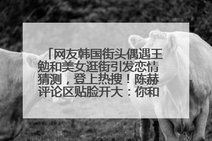 网友韩国街头偶遇王勉和美女逛街引发恋情猜测，登上热搜！陈赫评论区贴脸开大：你和谁逛街？我也想知道