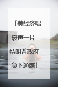 美经济唱衰声一片 特朗普政府急下通牒