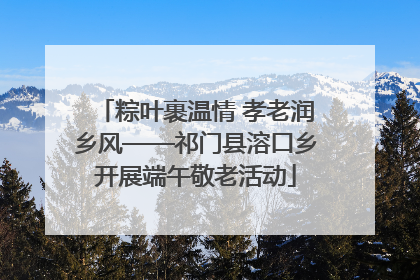 粽叶裹温情 孝老润乡风——祁门县溶口乡开展端午敬老活动