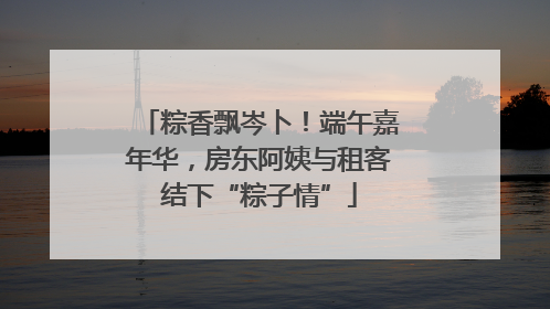 粽香飘岑卜！端午嘉年华，房东阿姨与租客结下“粽子情”