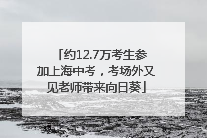 约12.7万考生参加上海中考，考场外又见老师带来向日葵