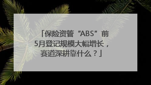保险资管“ABS”前5月登记规模大幅增长，赛道深耕靠什么？