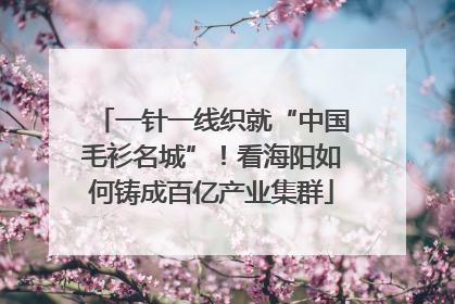 一针一线织就“中国毛衫名城”！看海阳如何铸成百亿产业集群