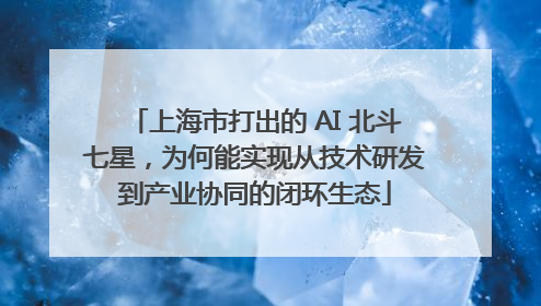 上海市打出的 AI 北斗七星，为何能实现从技术研发到产业协同的闭环生态
