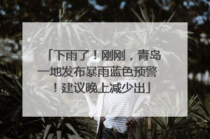 下雨了！刚刚，青岛一地发布暴雨蓝色预警！建议晚上减少出