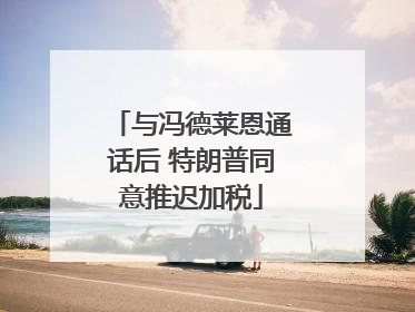 与冯德莱恩通话后 特朗普同意推迟加税