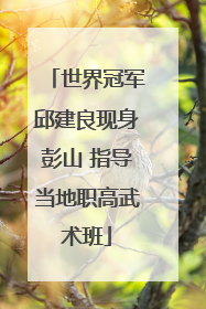 世界冠军邱建良现身彭山 指导当地职高武术班