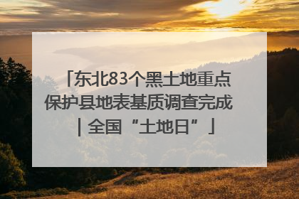 东北83个黑土地重点保护县地表基质调查完成｜全国“土地日”
