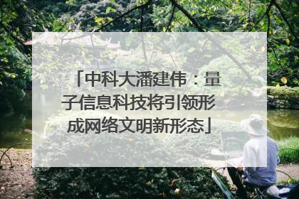 中科大潘建伟：量子信息科技将引领形成网络文明新形态