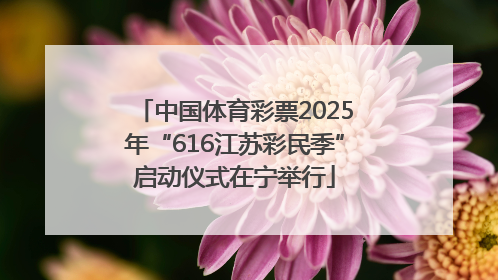 中国体育彩票2025年“616江苏彩民季”启动仪式在宁举行