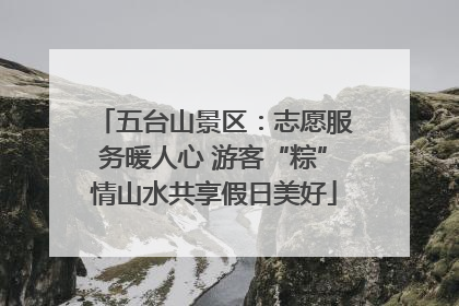 五台山景区：志愿服务暖人心 游客“粽”情山水共享假日美好