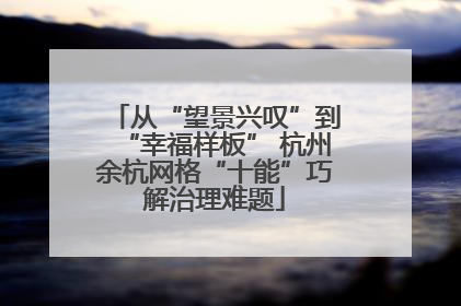 从“望景兴叹”到“幸福样板” 杭州余杭网格“十能”巧解治理难题