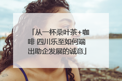 从一杯桑叶茶+咖啡 四川乐至如何端出助企发展的诚意