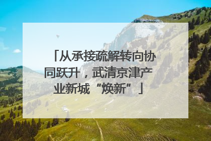 从承接疏解转向协同跃升，武清京津产业新城“焕新”