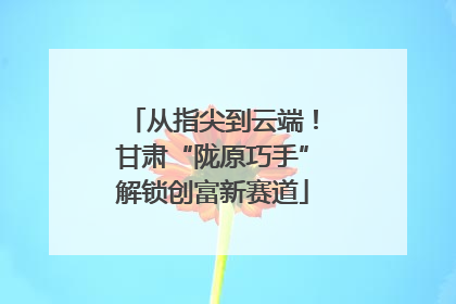从指尖到云端！甘肃“陇原巧手”解锁创富新赛道
