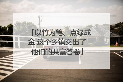 以竹为笔、点绿成金 这个乡镇交出了他们的共富答卷