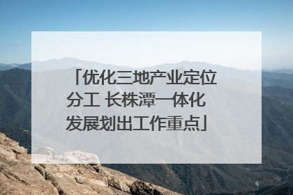 优化三地产业定位分工 长株潭一体化发展划出工作重点
