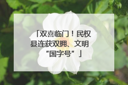 双喜临门！民权县连获双拥、文明“国字号”