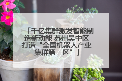 千亿集群激发智能制造新动能 苏州吴中区打造“全国机器人产业集群第一区”