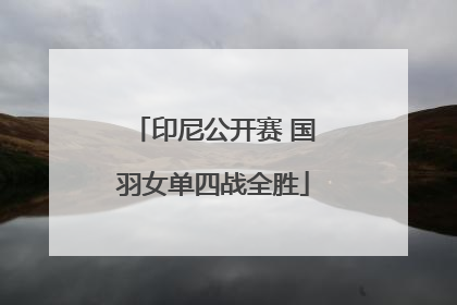 印尼公开赛 国羽女单四战全胜