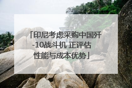 印尼考虑采购中国歼-10战斗机 正评估性能与成本优势