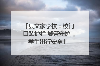 县文家学校：校门口装护栏 城管守护学生出行安全